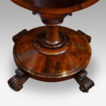 William IV rosewood work and card table - Image 6