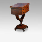William IV rosewood work and card table - Image 5
