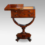 William IV rosewood work and card table - Image 3