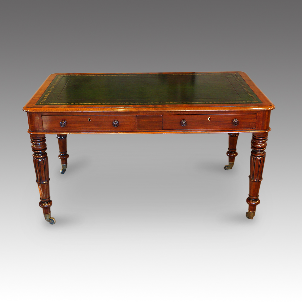 William-IV-writing-table.jpg William IV mahogany writing table - Image 1