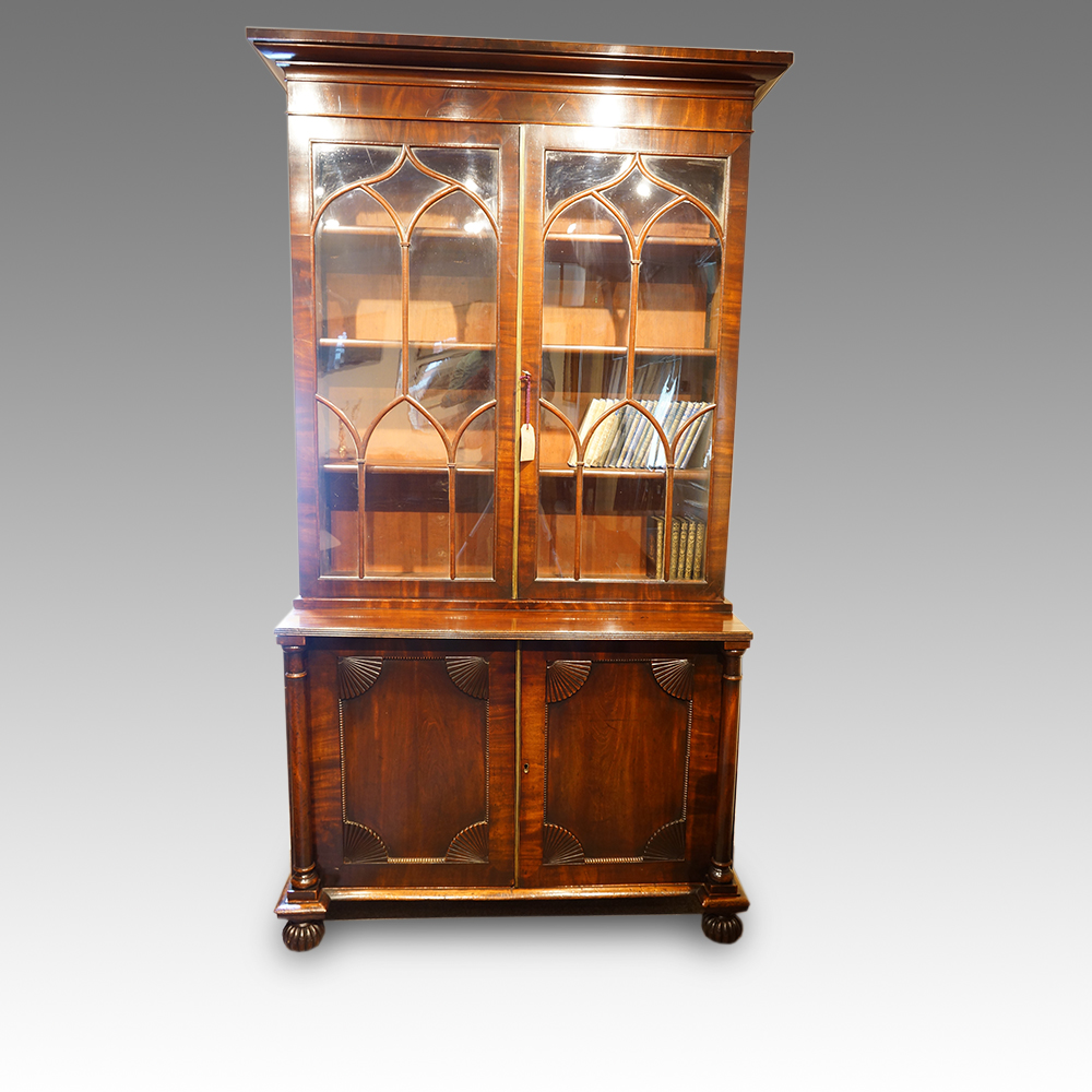 WilliamIV-mahogany-bookcase.jpg William IV mahogany bookcase - Image 1