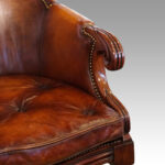 Wm IV leather library chair - Image 8