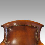 Wm IV leather library chair - Image 7
