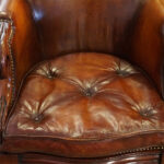 Wm IV leather library chair - Image 6