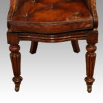 Wm IV leather library chair - Image 5