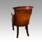 Wm IV leather library chair - Image 3