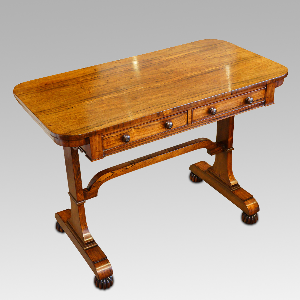 WmIV-rosewood-library-table.jpg William IV rosewood library table - Image 1