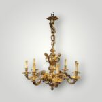 19th‑Century Bronze Mazarin 8‑Light Chandelier – Antique French Lighting