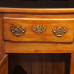 George III Fruitwood Dresser Base Sideboard with Cupboard Interior & Brass Swan Neck Handles, Circa 1760–1820 - Image 8