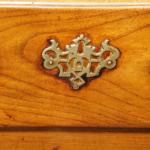 George III Fruitwood Dresser Base Sideboard with Cupboard Interior & Brass Swan Neck Handles, Circa 1760–1820 - Image 5