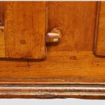 George III Fruitwood Dresser Base Sideboard with Cupboard Interior & Brass Swan Neck Handles, Circa 1760–1820 - Image 4