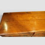 George III Fruitwood Dresser Base Sideboard with Cupboard Interior & Brass Swan Neck Handles, Circa 1760–1820 - Image 3