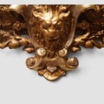 Antique Gilt & Silver-Gilt Trapezoidal Mirror – 130cm - Image 4