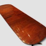 Antique Mahogany Triple Pedestal Extending Dining Table | Large 3 Pillar Dining Table - Image 5
