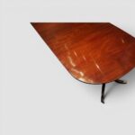 Antique Mahogany Triple Pedestal Extending Dining Table | Large 3 Pillar Dining Table - Image 8