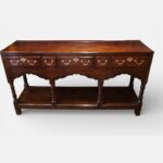 Antique oak pot board dresser base c.1780