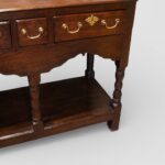 Antique oak pot board dresser base c.1780 - Image 10