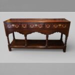 Antique oak pot board dresser base c.1780 - Image 6