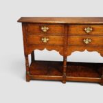 Antique Oak Pot Board Dresser Base – Georgian Style Sideboard with 6 Drawers & Pot Board Shelf, 159cm Wide - Image 6