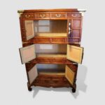 Antique Korean Burr Elm Cabinet with Brass Hardware – 19th Century Storage Chest - Image 5