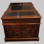Chippendale Style Partners Desk with Carved Detail - Image 3