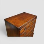 George I Style Figured Walnut Chest of Drawers with Brushing Slide and Bun Feet - Image 10