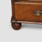 George I Style Figured Walnut Chest of Drawers with Brushing Slide and Bun Feet - Image 9