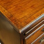 George I Style Figured Walnut Chest of Drawers with Brushing Slide and Bun Feet - Image 7