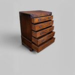 George I Style Figured Walnut Chest of Drawers with Brushing Slide and Bun Feet - Image 6