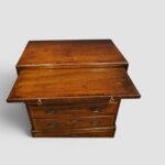 George I Style Figured Walnut Chest of Drawers with Brushing Slide and Bun Feet - Image 3