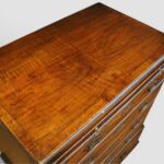 George I Style Figured Walnut Chest of Drawers with Brushing Slide and Bun Feet - Image 2