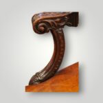 Large Georgian Gainsborough Armchair in Hand-Dyed English Hide Leather – Mahogany with Chippendale Blind Carving - Image 4