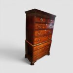 George III mahogany chest on chest - Image 2