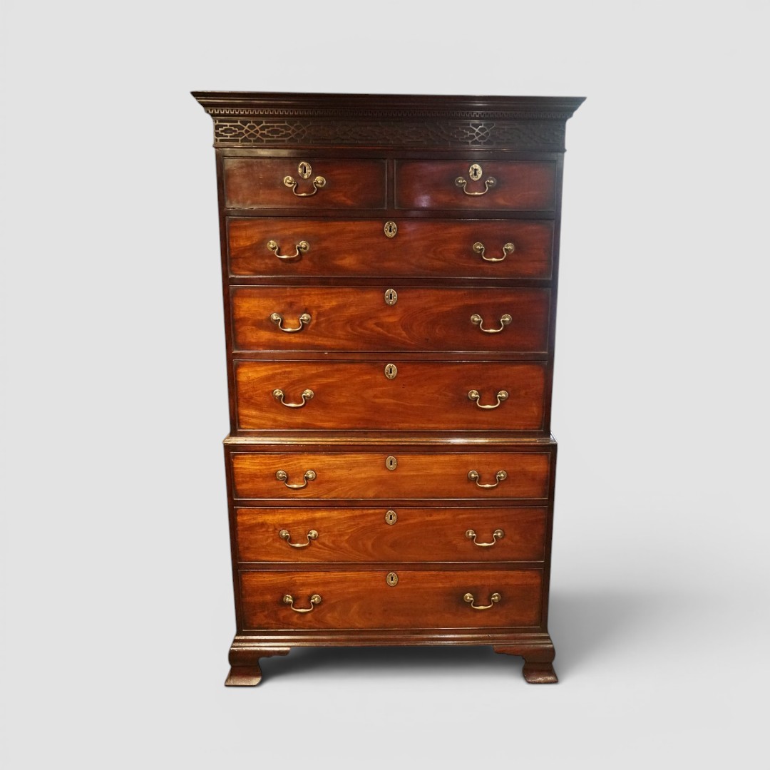 George-III-mahogany-chest-on-chest George III mahogany chest on chest - Image 1