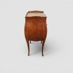 Pair of Continental Walnut & Kingwood Bedside Cabinets with Marble Tops, Side Drawer & Cupboard - Image 8