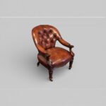 Pair of Victorian button back easy chairs - Image 7