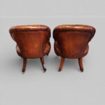 Pair of Victorian button back easy chairs - Image 3