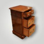 Pair of Victorian Mahogany Bedside Chests – 3 Drawer Nightstands - Image 6