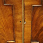 Regency Mahogany Side Cabinet with Crossbanded Top & Brass Knob Handles - Image 3