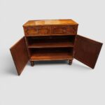 Regency Mahogany Side Cabinet with Crossbanded Top & Brass Knob Handles - Image 4