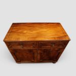 Regency Mahogany Side Cabinet with Crossbanded Top & Brass Knob Handles - Image 8