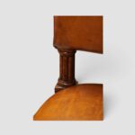 Set of 4 Victorian Gothic Oak Dining Chairs with Leather Seats - Image 2