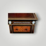Victorian Thuya & Ebonised Pedestal Desk with Ivory Inlay & Wedgwood Plaques (Jackson & Graham ) - Image 18