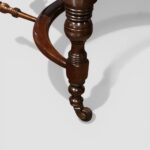 Victorian Mahogany Buttoned Leather Desk Chair – Antique Tub Armchair - Image 5