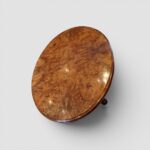 Victorian Large Oval Burr Walnut Coffee Table with Figured Top and Cabriole Legs - Image 2