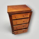 Victorian Mahogany 4 Drawer Wellington Chest – Compact, Locking Bar - Image 6