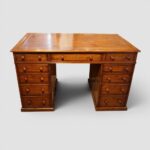 Victorian Mahogany Partners Desk with Rare 11‑Drawer Configuration