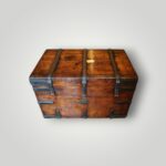 Antique Walnut Iron Bound Trunk of Sir Randolph Isham Routh KCB, Waterloo Commissary General