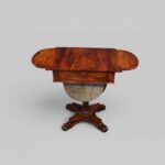 William IV Mahogany Games & Work Table – Chessboard Flip Top, Backgammon Board, Sewing Storage - Image 10