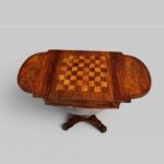 William IV Mahogany Games & Work Table – Chessboard Flip Top, Backgammon Board, Sewing Storage - Image 7
